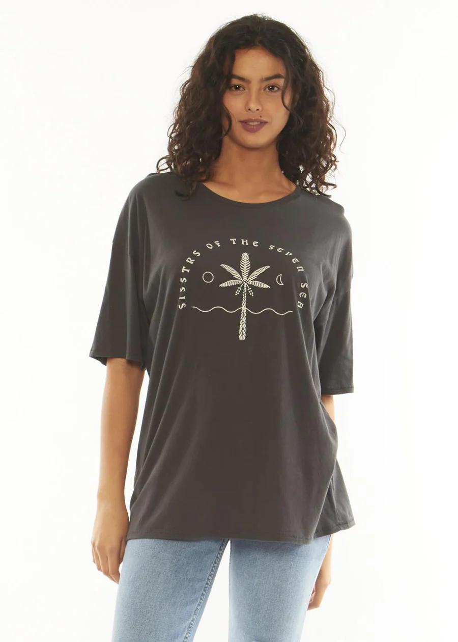 Seven Seas SS Knit Tee - Charcoal