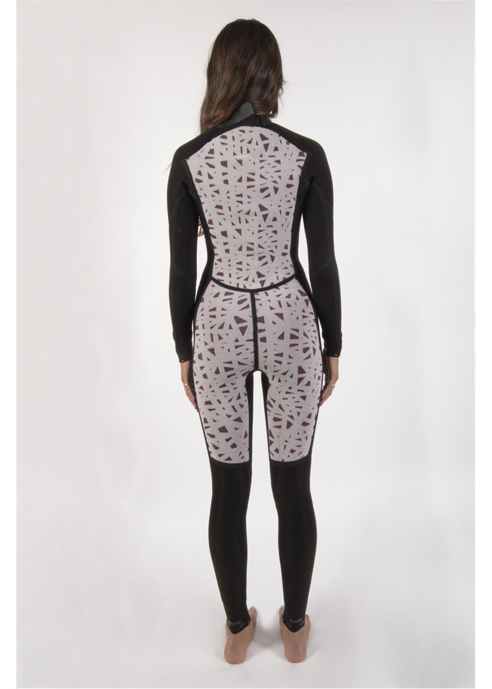 Sisstr 7 Seas 3/2 Back Zip Wetsuit - Wine lining back