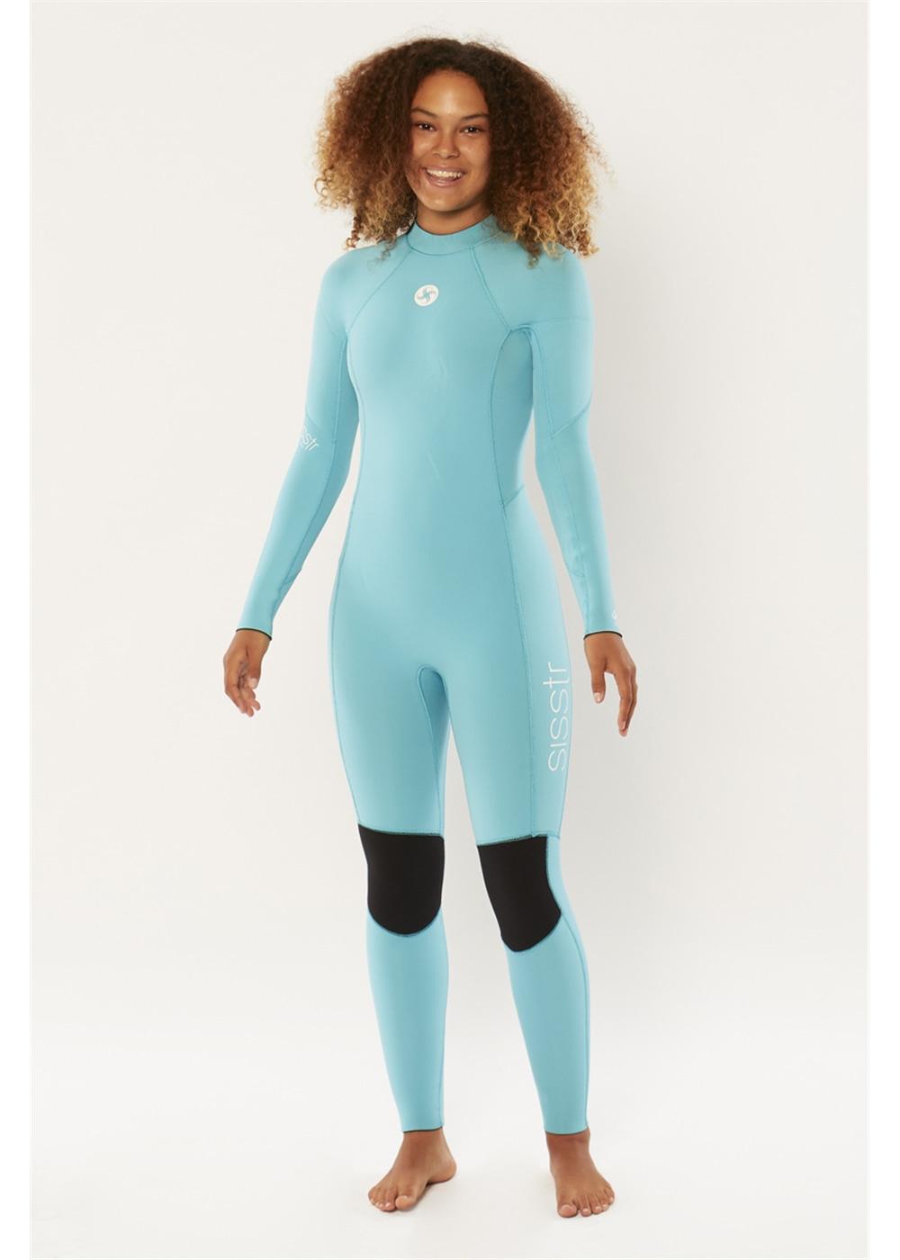 Sisstr Girl's 7 Seas 3/2 Back Zip Wetsuit - Blue front