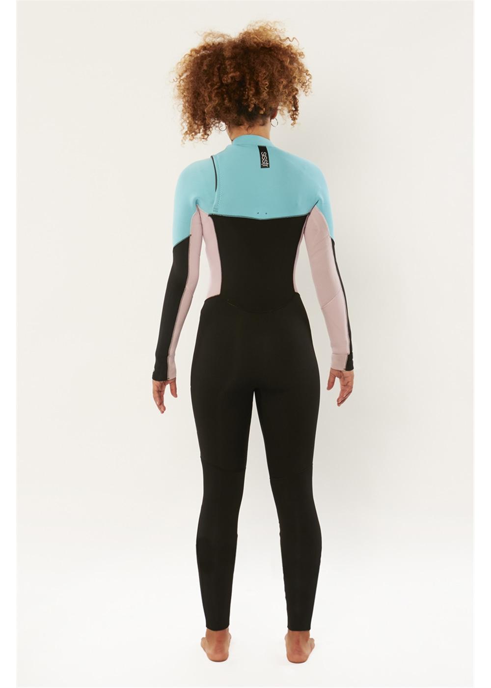 Sisstr Girl's 7 Seas 3/2 Chest Zip Wetsuit - Orchid back