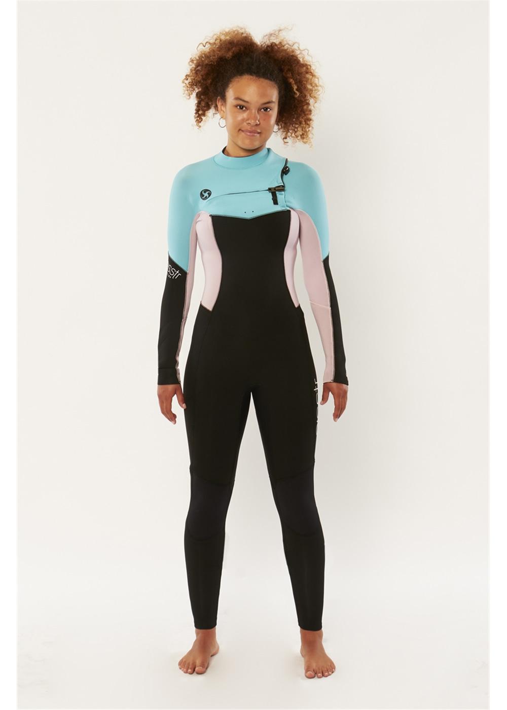 Sisstr Girl's 7 Seas 3/2 Chest Zip Wetsuit - Orchid front