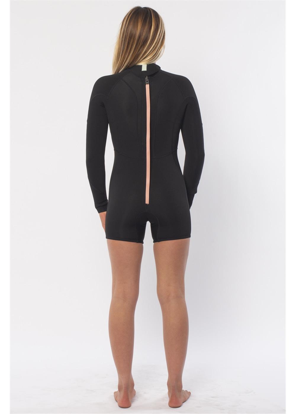 Sisstrevolution Girl's Summer Seas 2/2 L/S Spring Suit - Solid Black back
