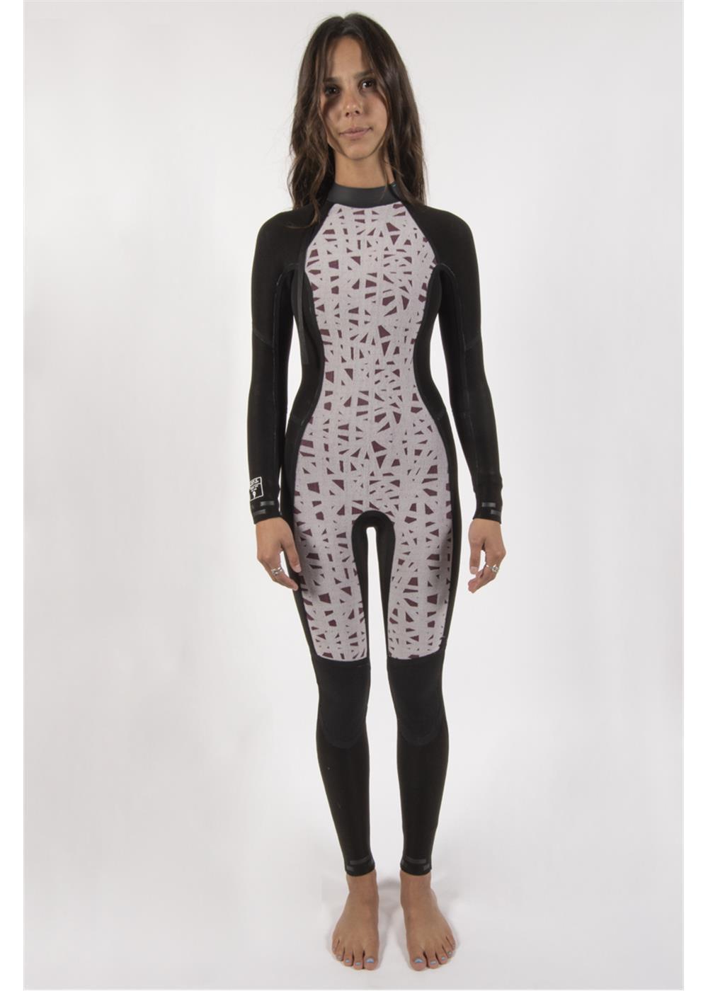 Sisstrevolution 7 Seas 3/2 Back Zip Full - Black with Print1