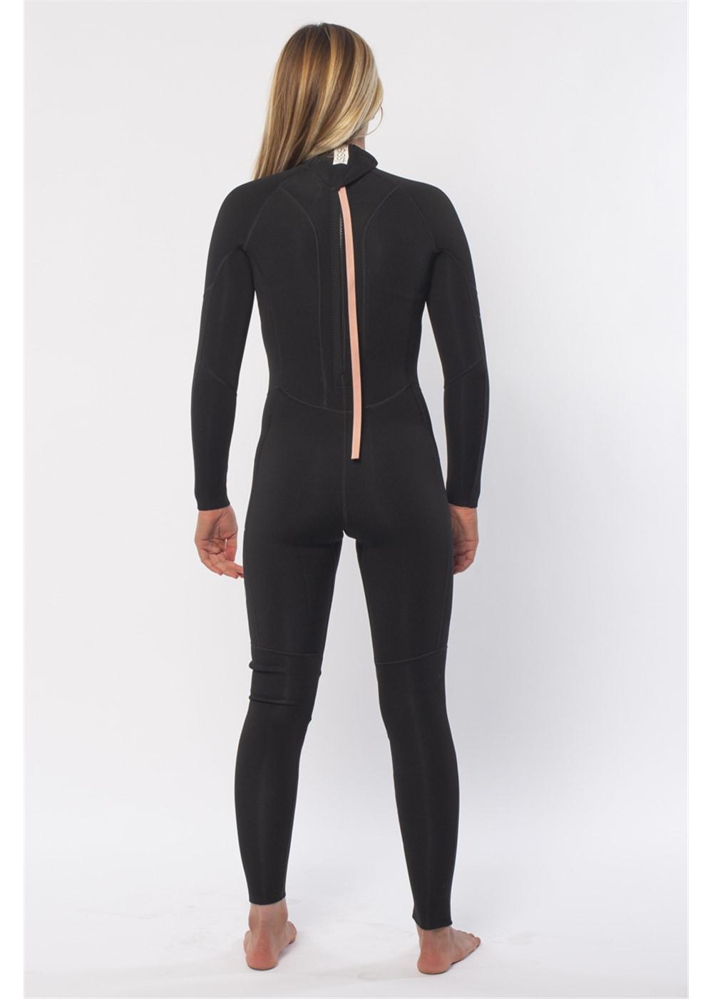 Sisstrevolution Summer Seas Solid Back Zip Full Suit - Solid Black - Back