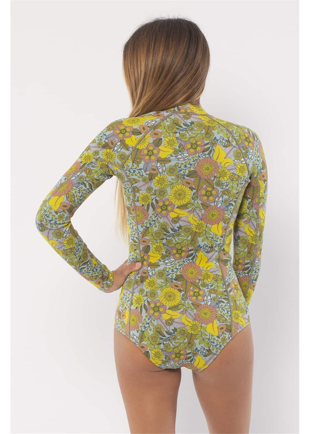 Sisstrevolution Summer Seas L/S Cheeky Spring Suit - Sea Foam - Back