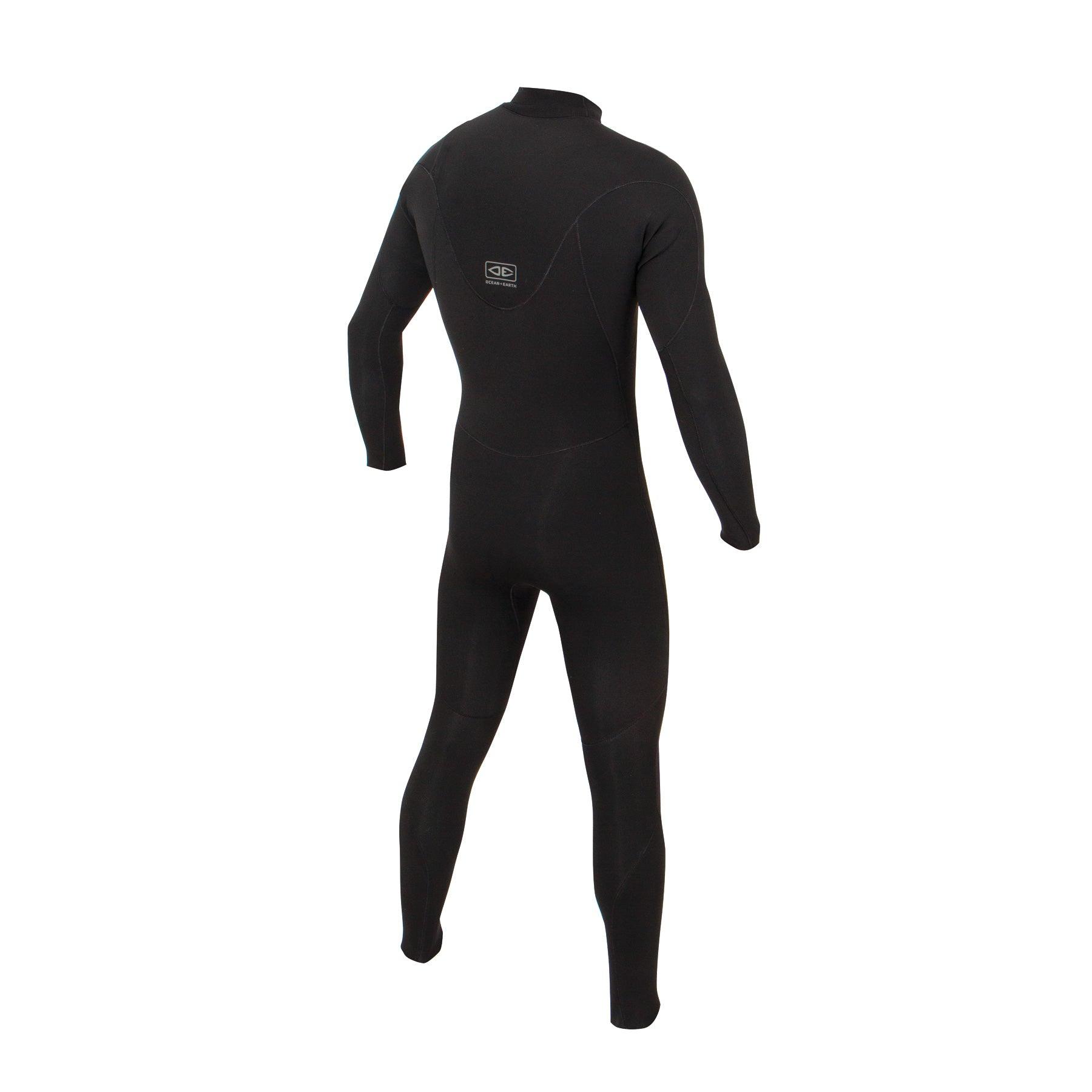 Ocean and Earth Mens Double Black Chest Zip Steamer - 3/2mm
