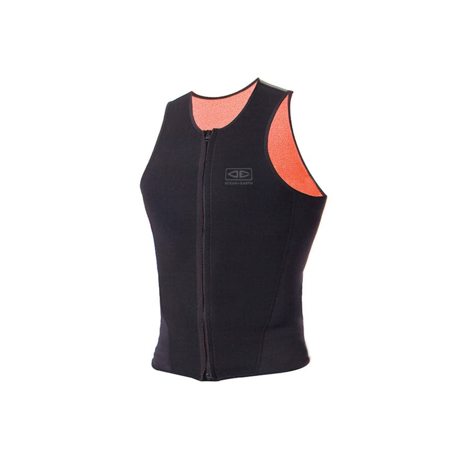 Double Black Sleeveless Front Zip Paddle Vest - 1.5mm