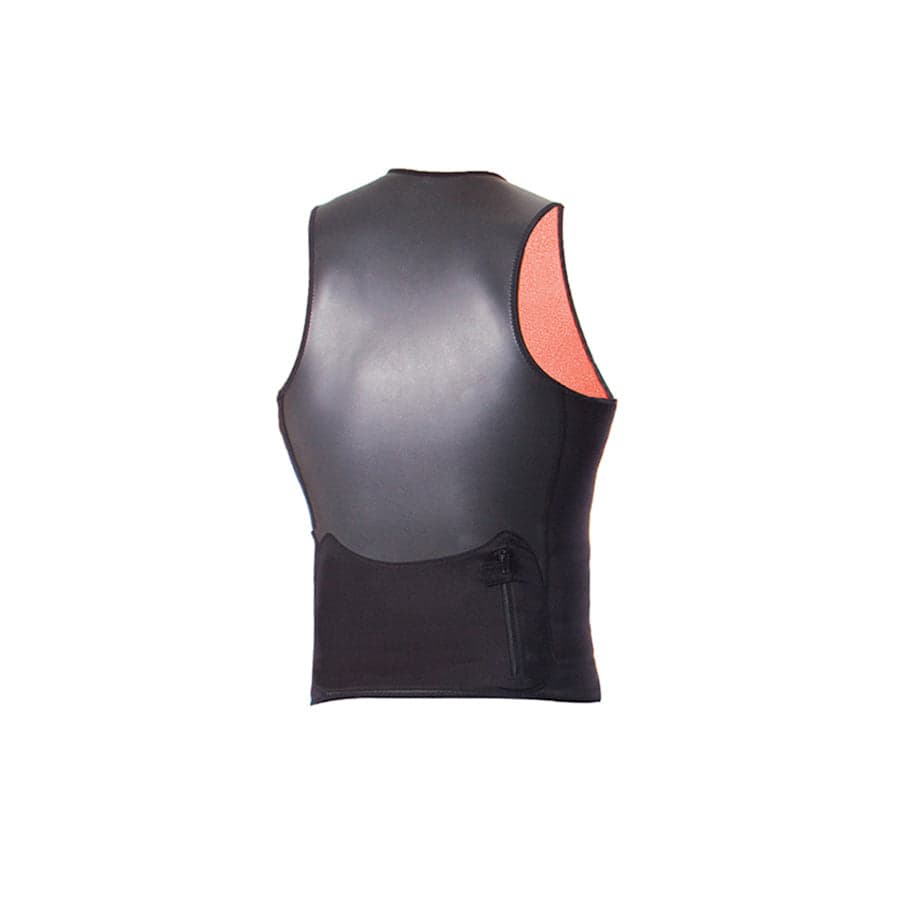 Double Black Sleeveless Front Zip Paddle Vest - 1.5mm