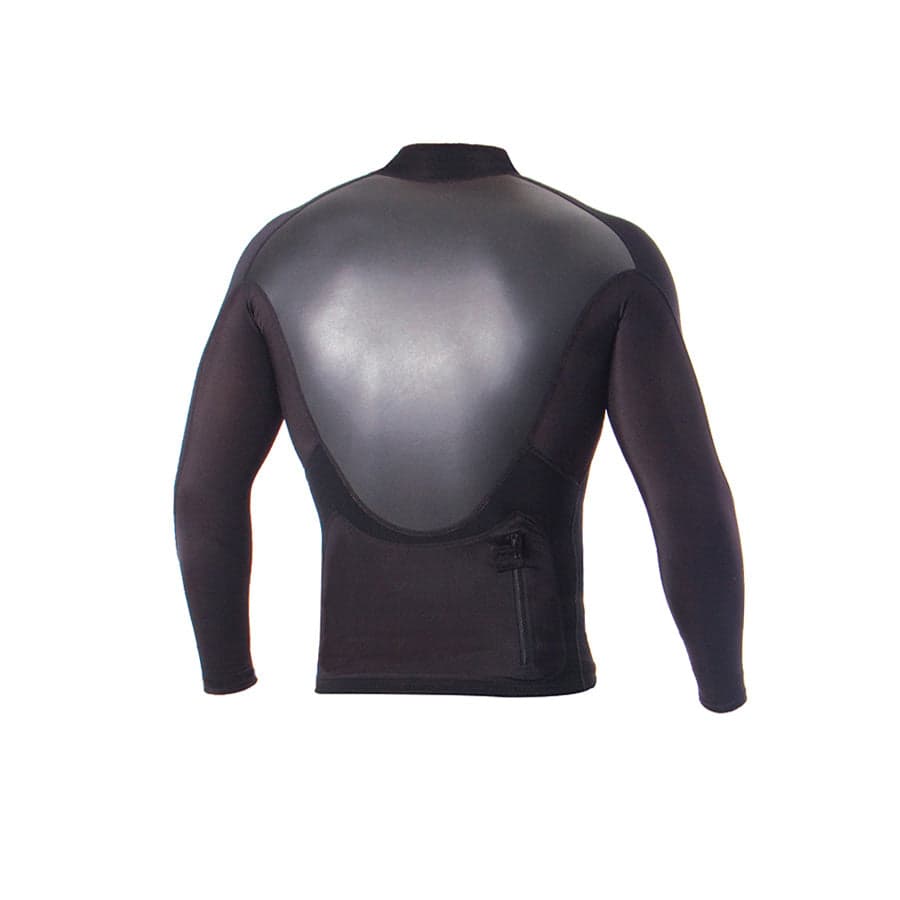 Ocean and Earth Double Black Long Sleeve Zip Paddle Vest - 1.5mm