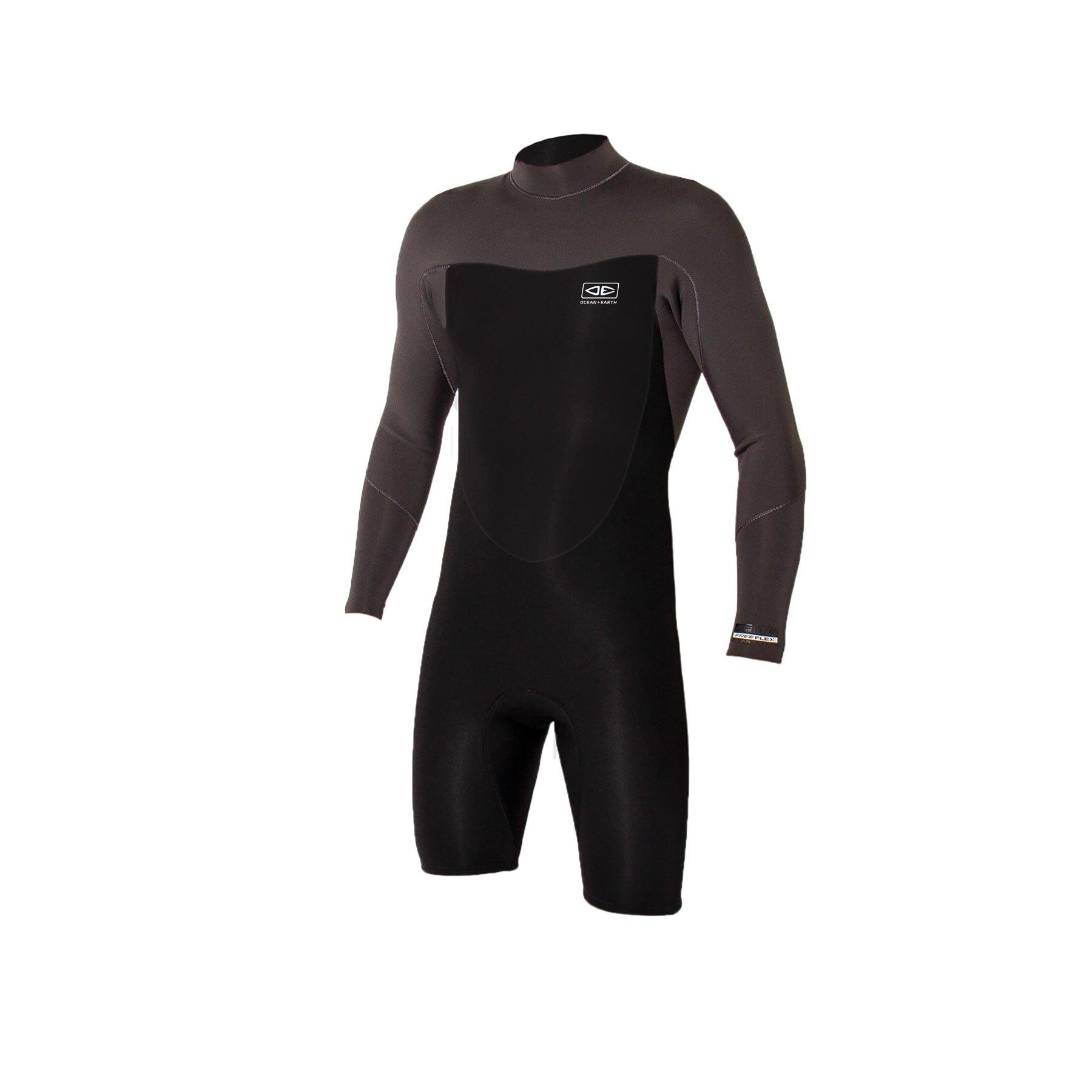 Mens Free-Flex Long Sleeve Back Zip Spring - 2/2mm by Ocean and Earth