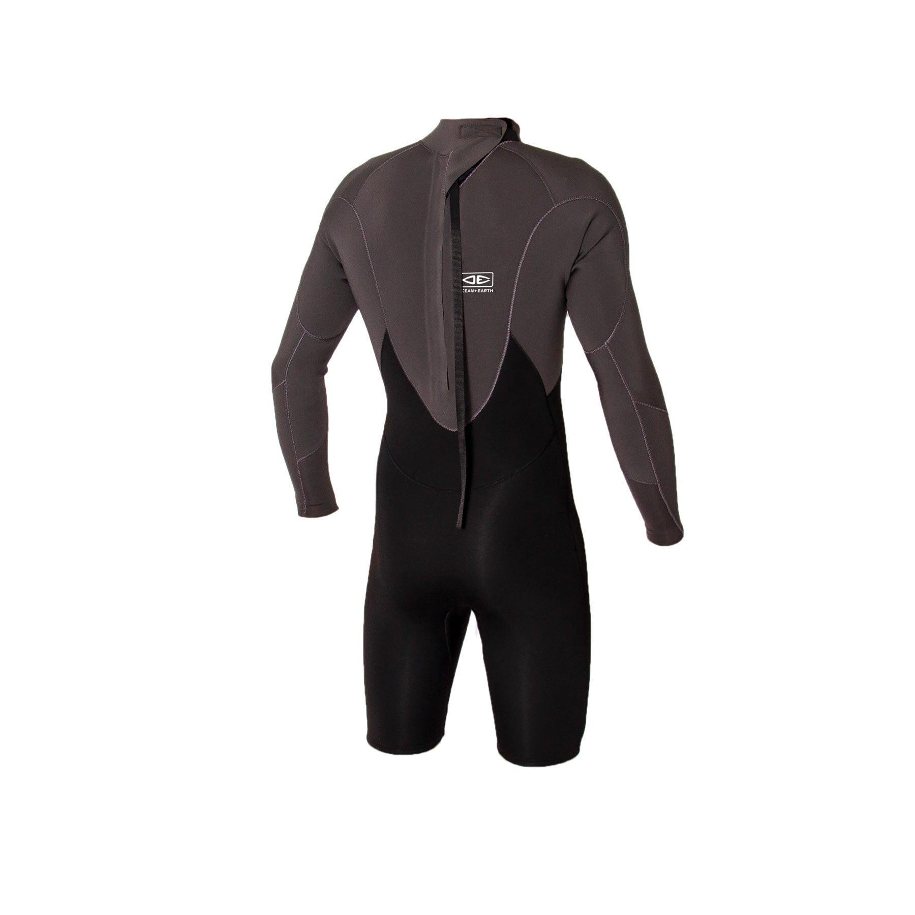 Mens Free-Flex Long Sleeve Back Zip Spring - 2/2mm by Ocean and Earth