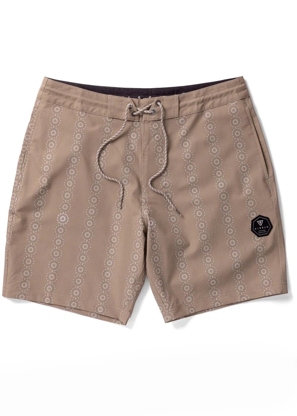 Solar Spirals 17.5" Boardshort - Dark Khaki
