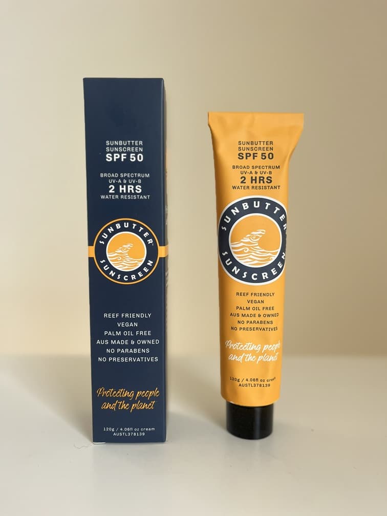 SunButter SPF50 Water Resistant Reef Safe Sunscreen Tube