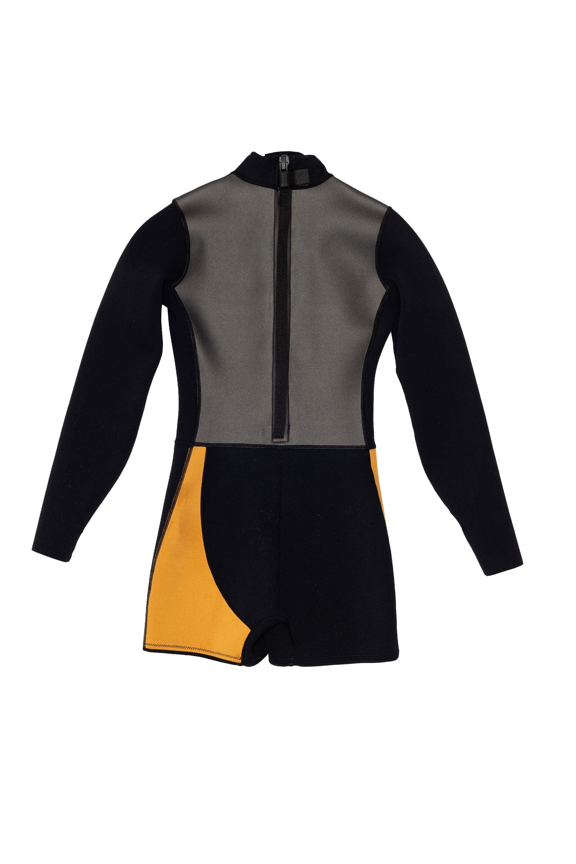Spring Suit Boy Leg Back Zip - Black Gold - Atmosea