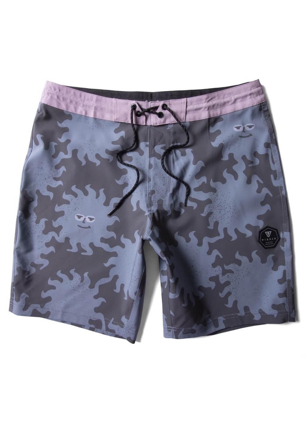 Sunburnt Shred Heads 18.5" Boardshort - Black