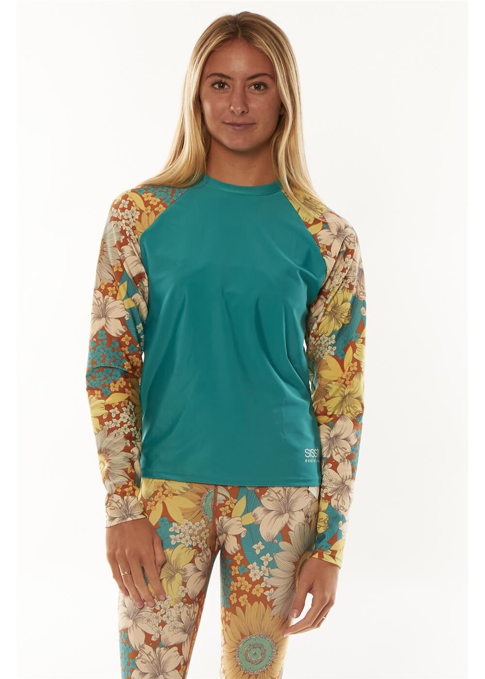 Sunny Gold Dust LS Rashguard - Acorn