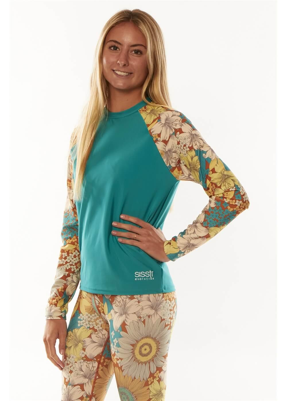 Sunny Gold Dust LS Rashguard - Acorn