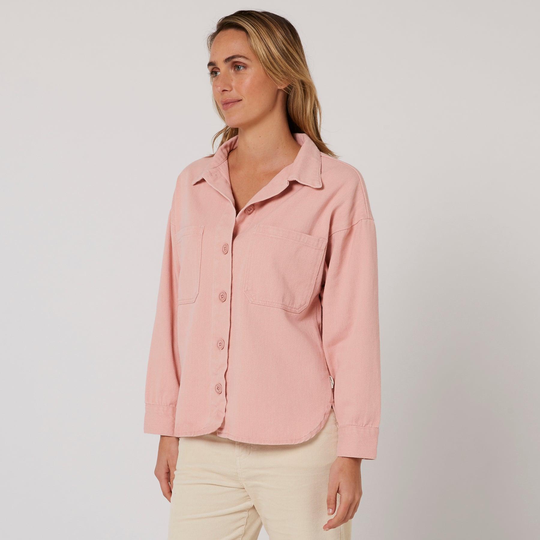 Sunset L/S Overshirt - Crystal Pink