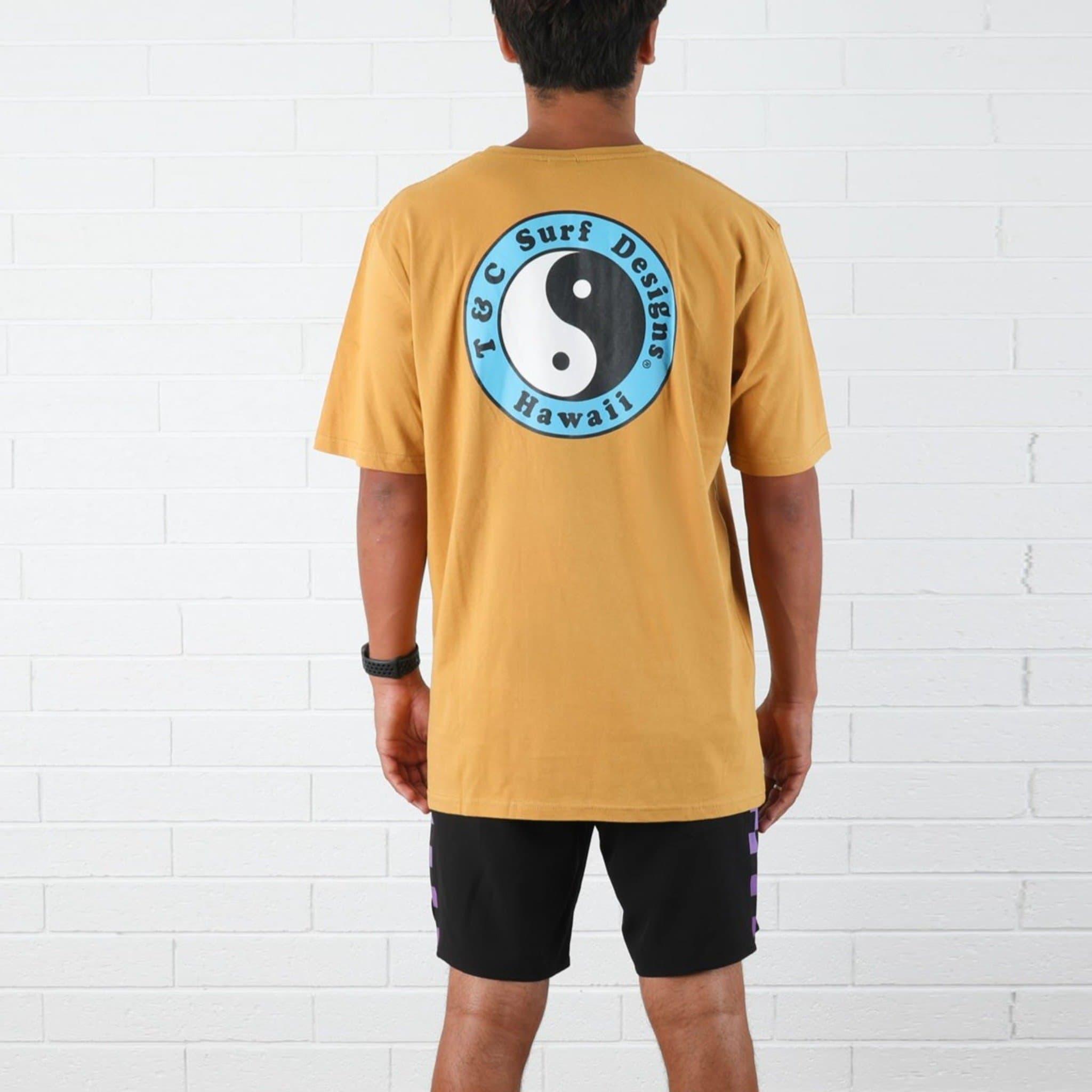 T&C OG Logo Tee - Old Gold back when worn