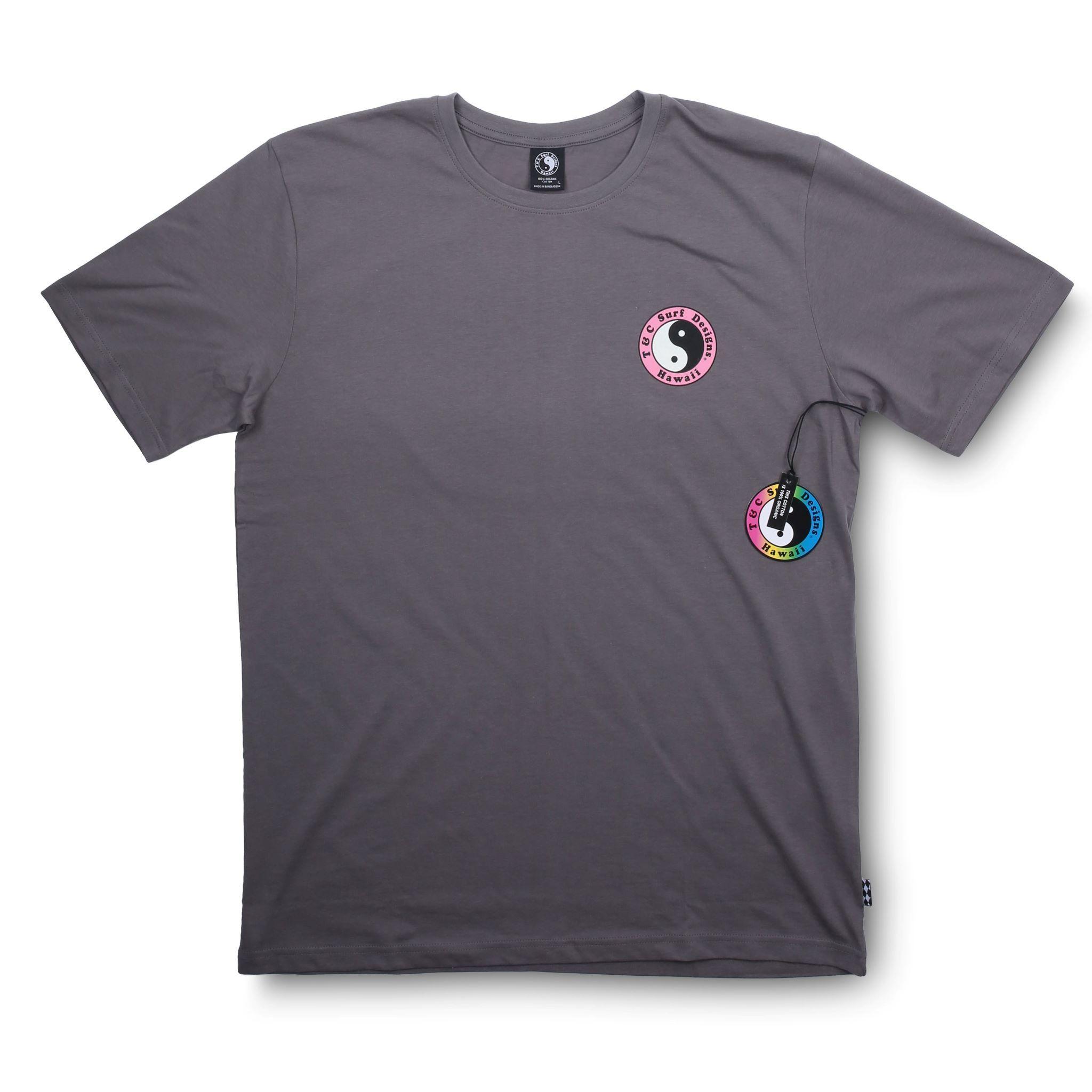 T&C OG Logo Tee - Steel/Pink front