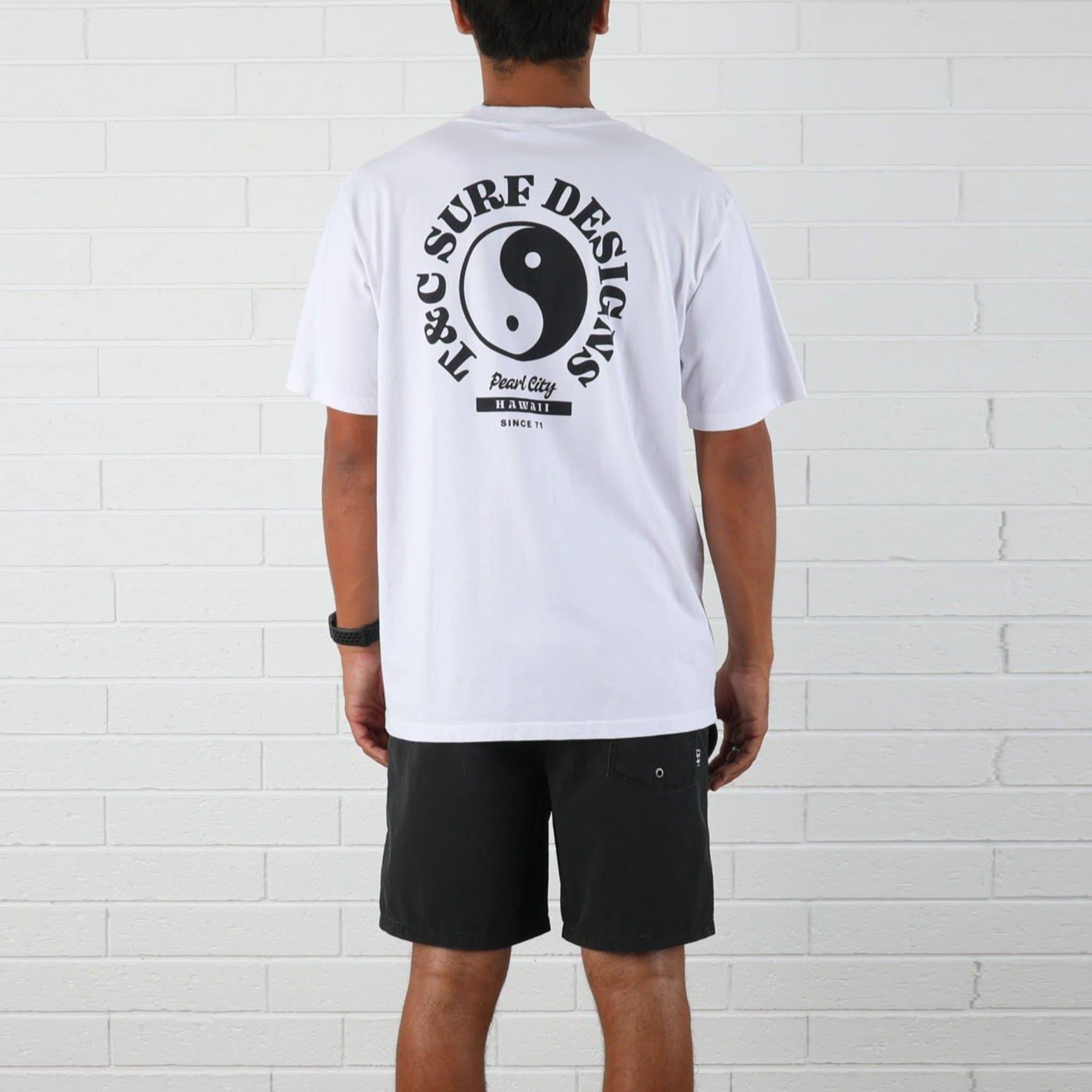 T&C Sunset Tee - White back when worn