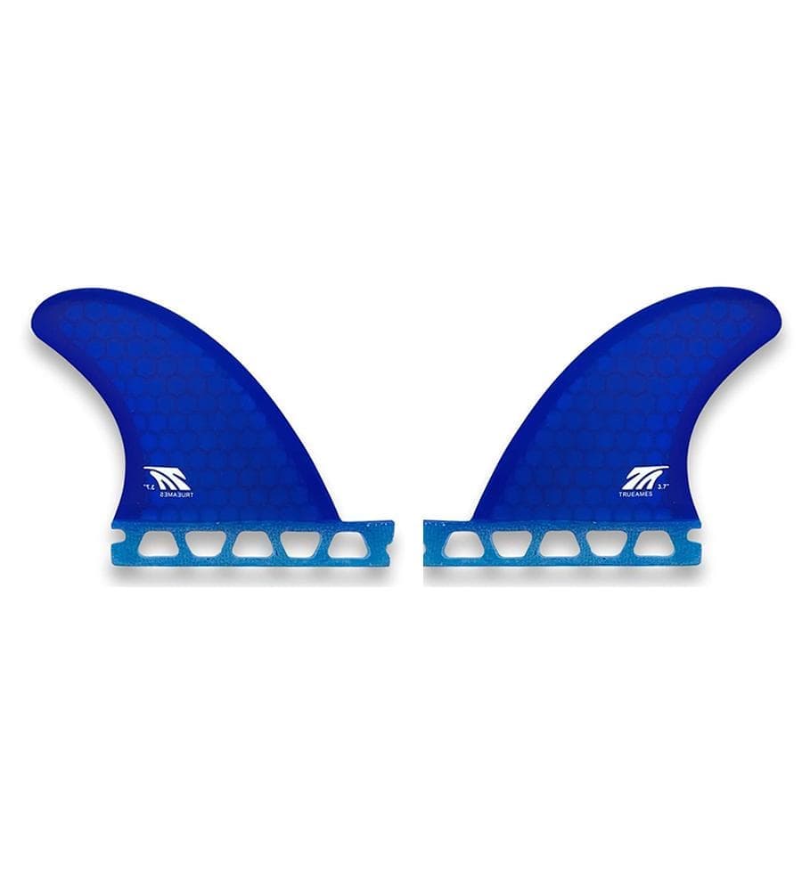 True Ames TA Side Bites Surfboard Fins - Blue 3.7" (Futures)