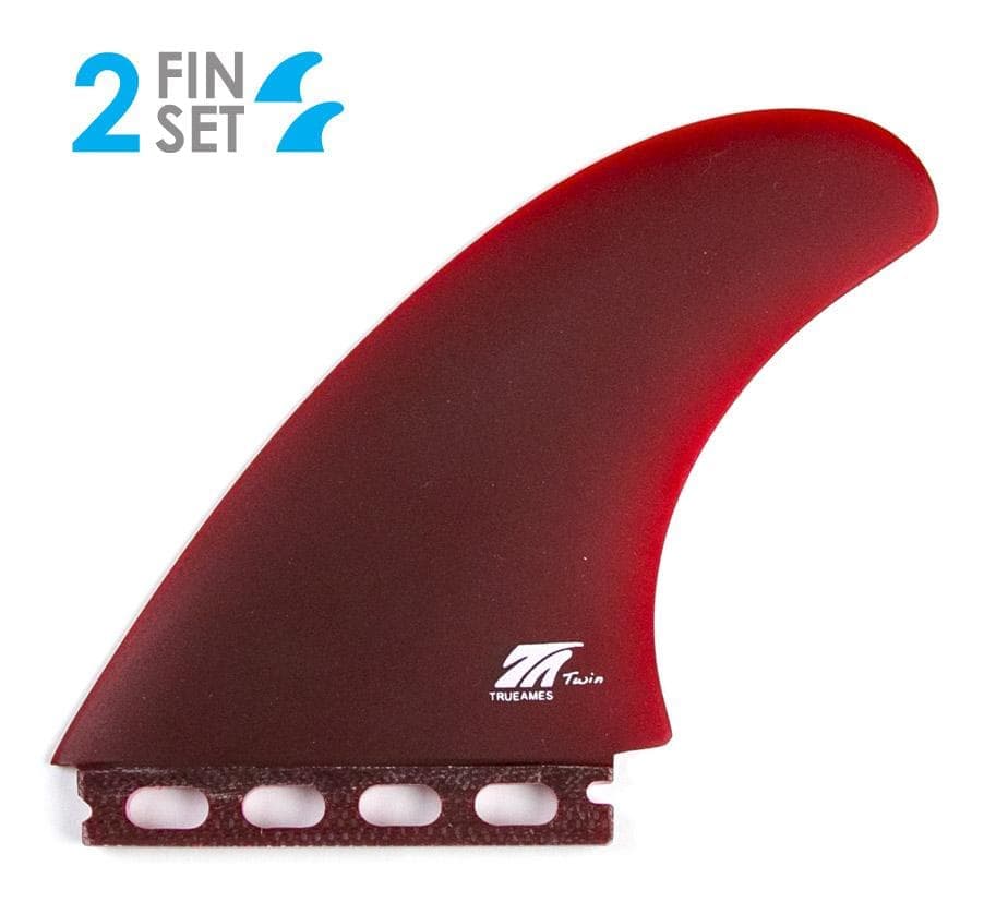 True Ames TA Twin red Surfboard Fins (Futures)
