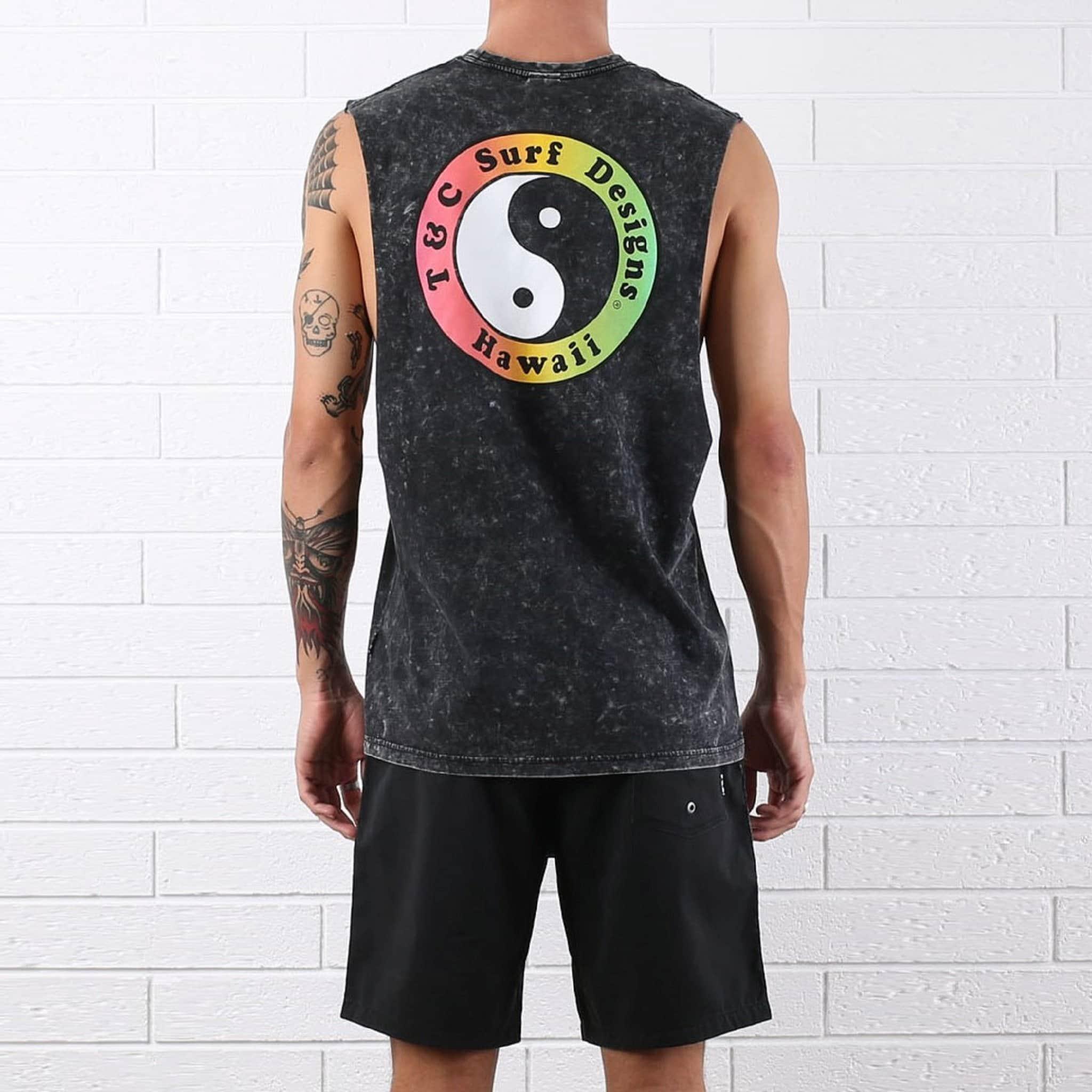 Town & Country OG Logo Muscle Tee - Acid Black - Back