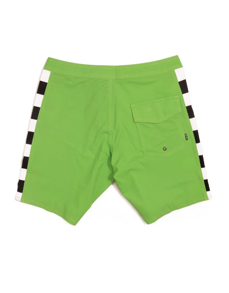 T&C Chunk Check Boardshort Green Flash - back