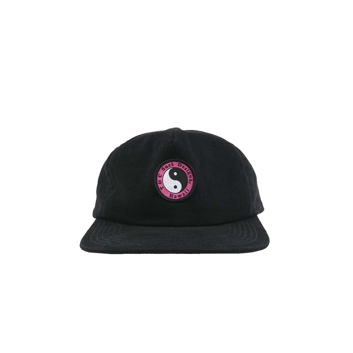 T&C Snap Back Cap - Black with Pink logo