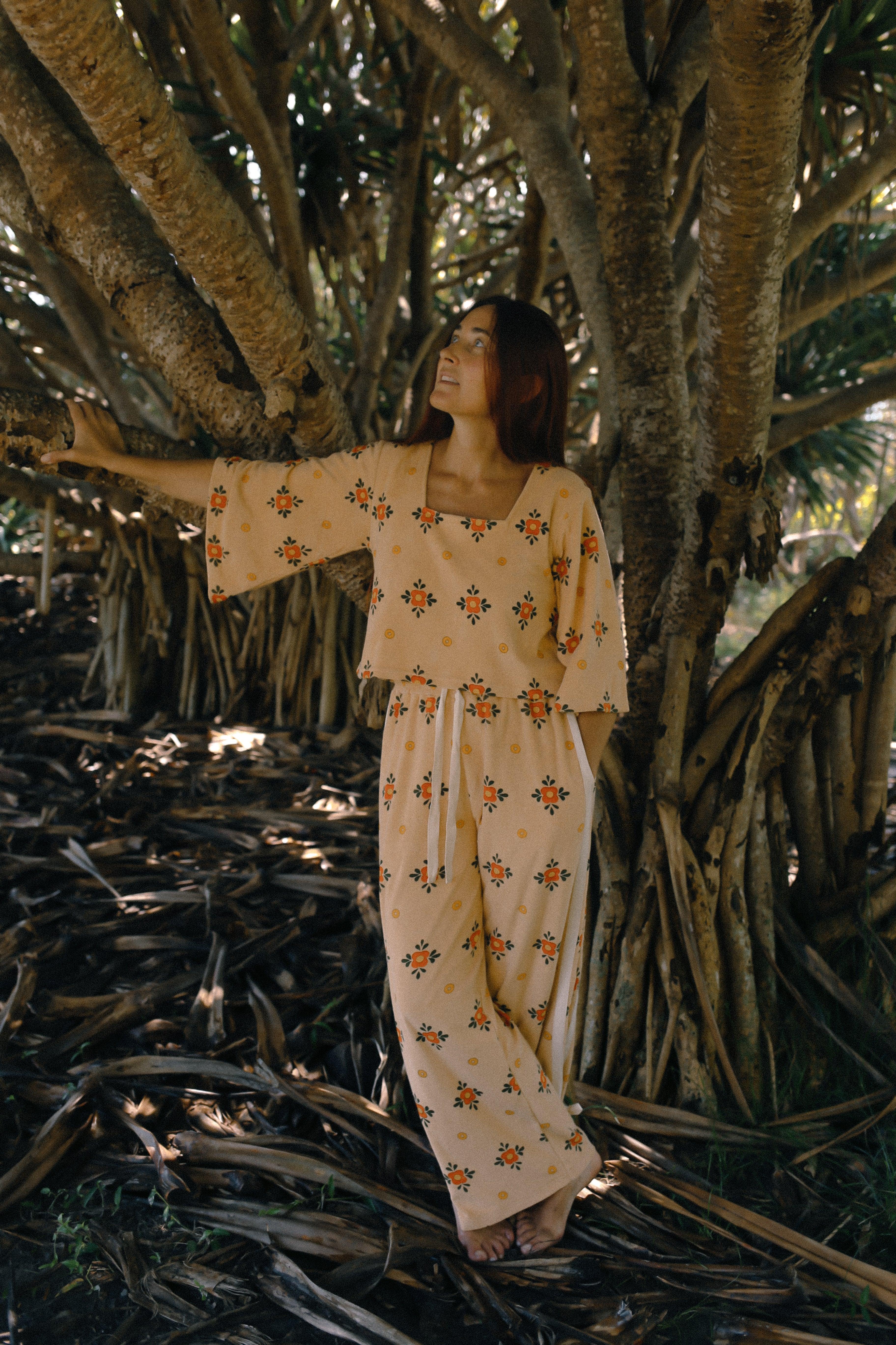 Model in forest setting