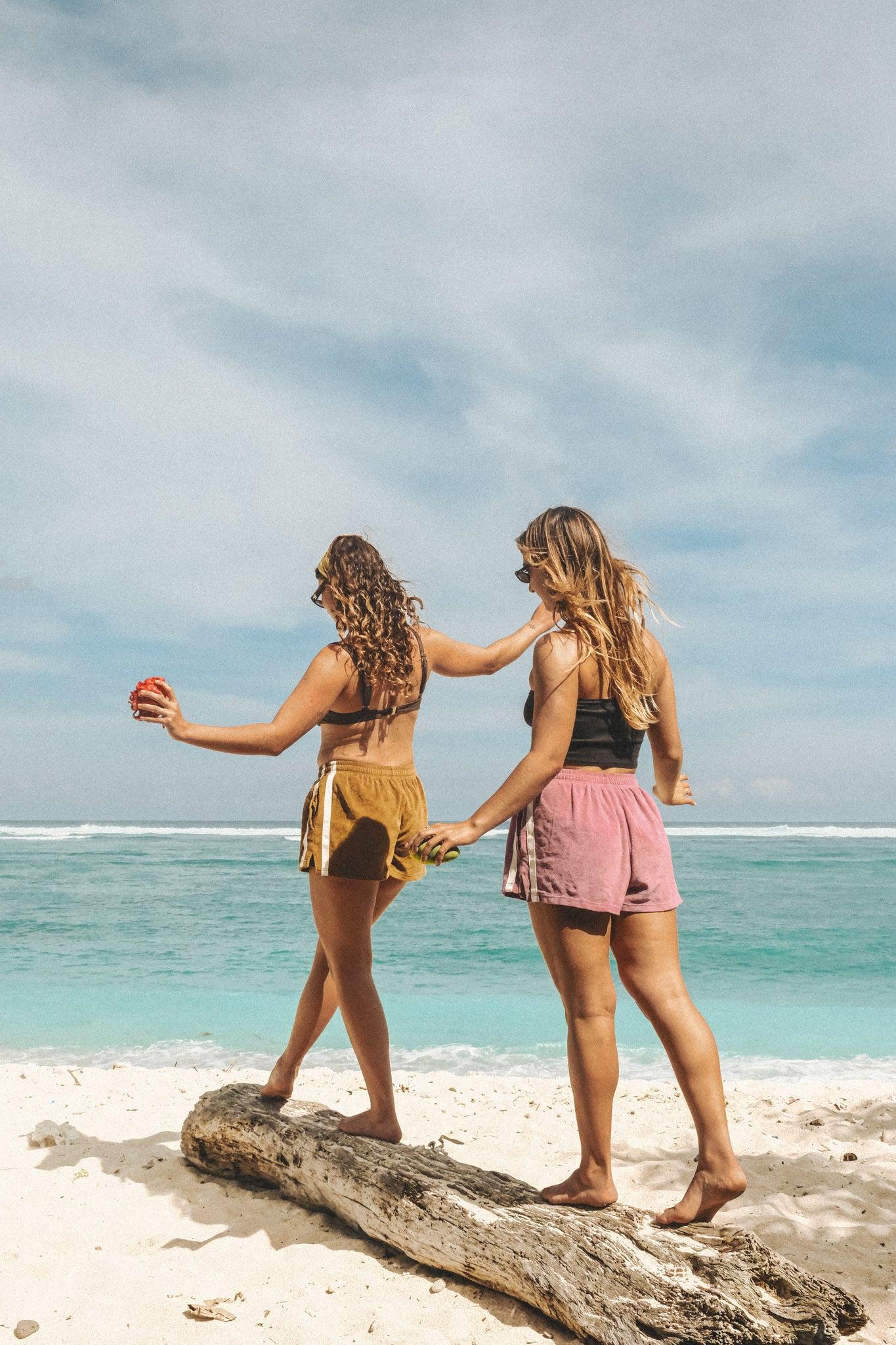 Terry Towelling Shorts Army Green