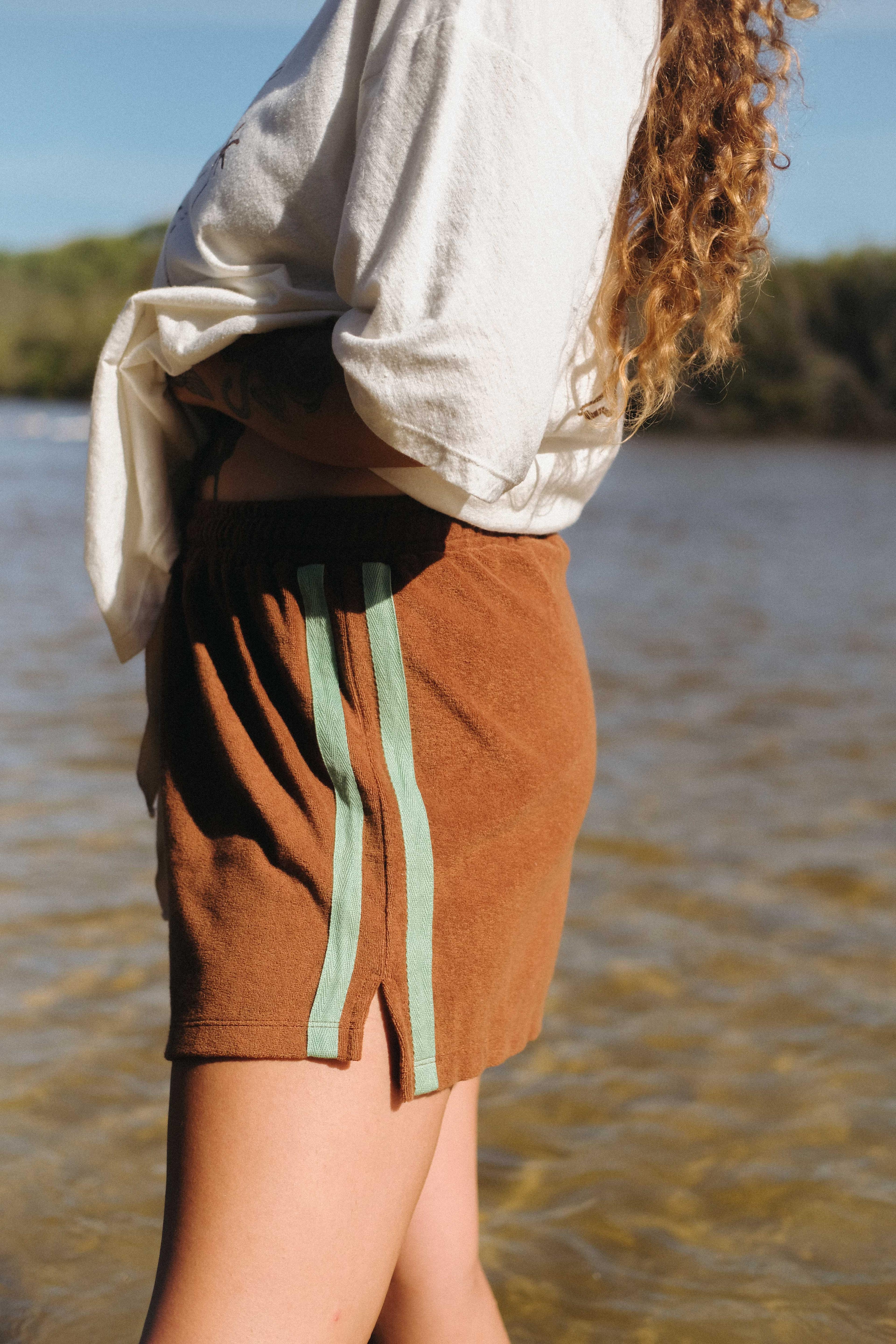Detailed back view of shorts
