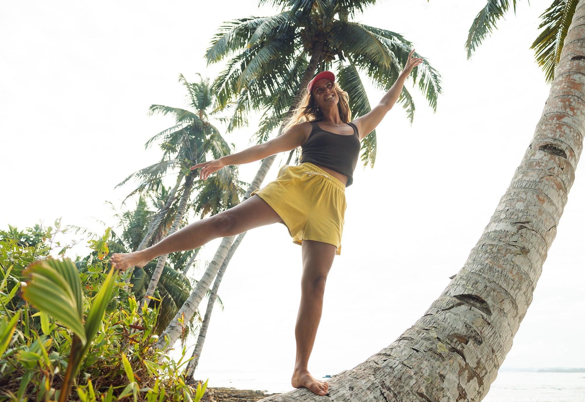 Lifestyle shorts on tree