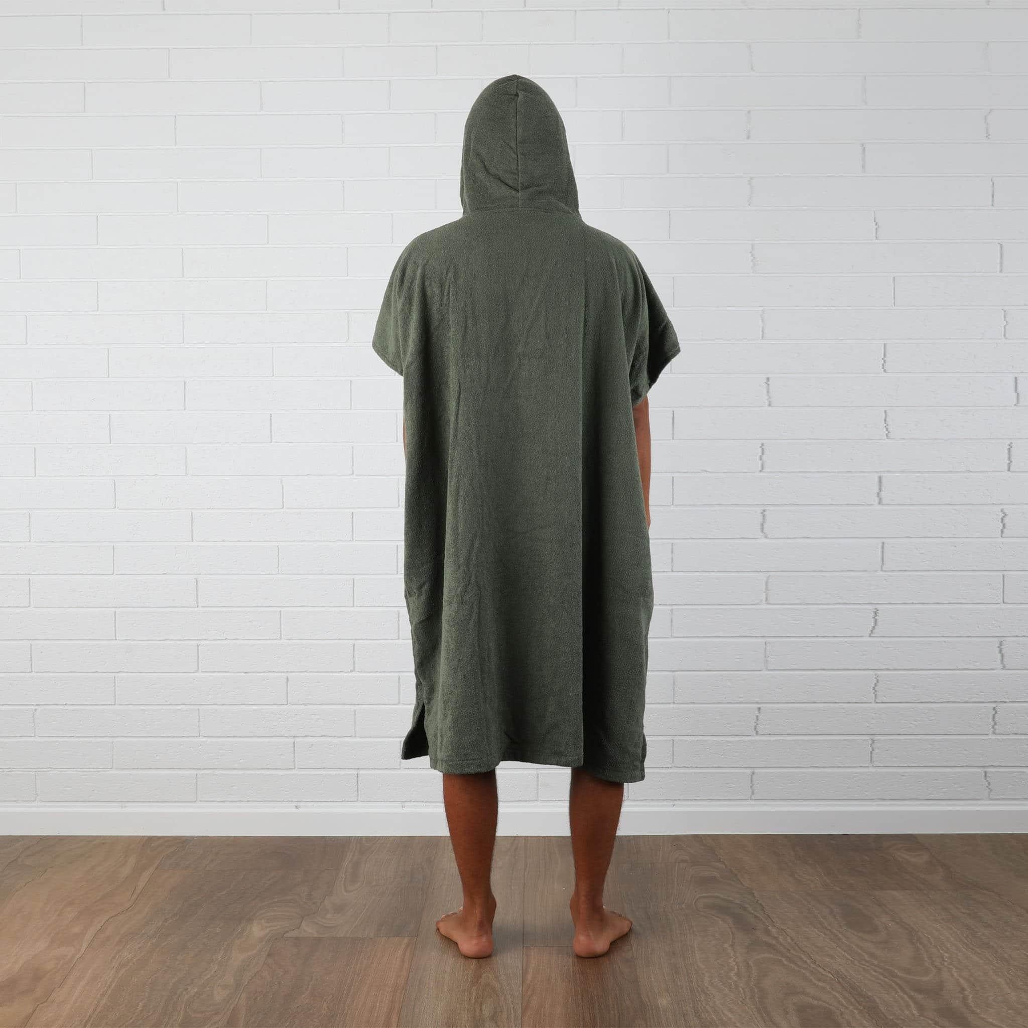 T&C OG CF Hooded Towel - Military - back with hood on