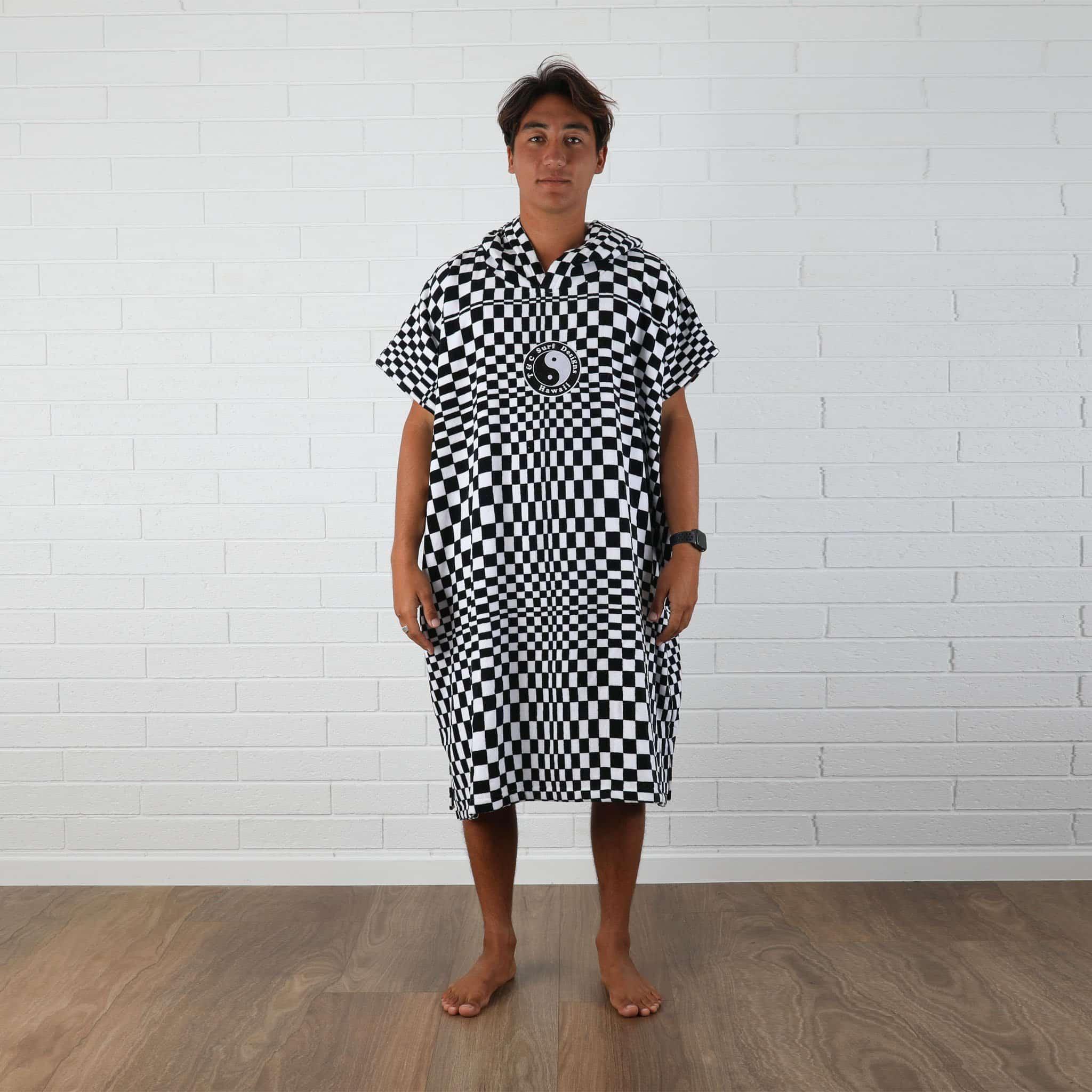T&C Twisted Limits Hooded Towel - Check