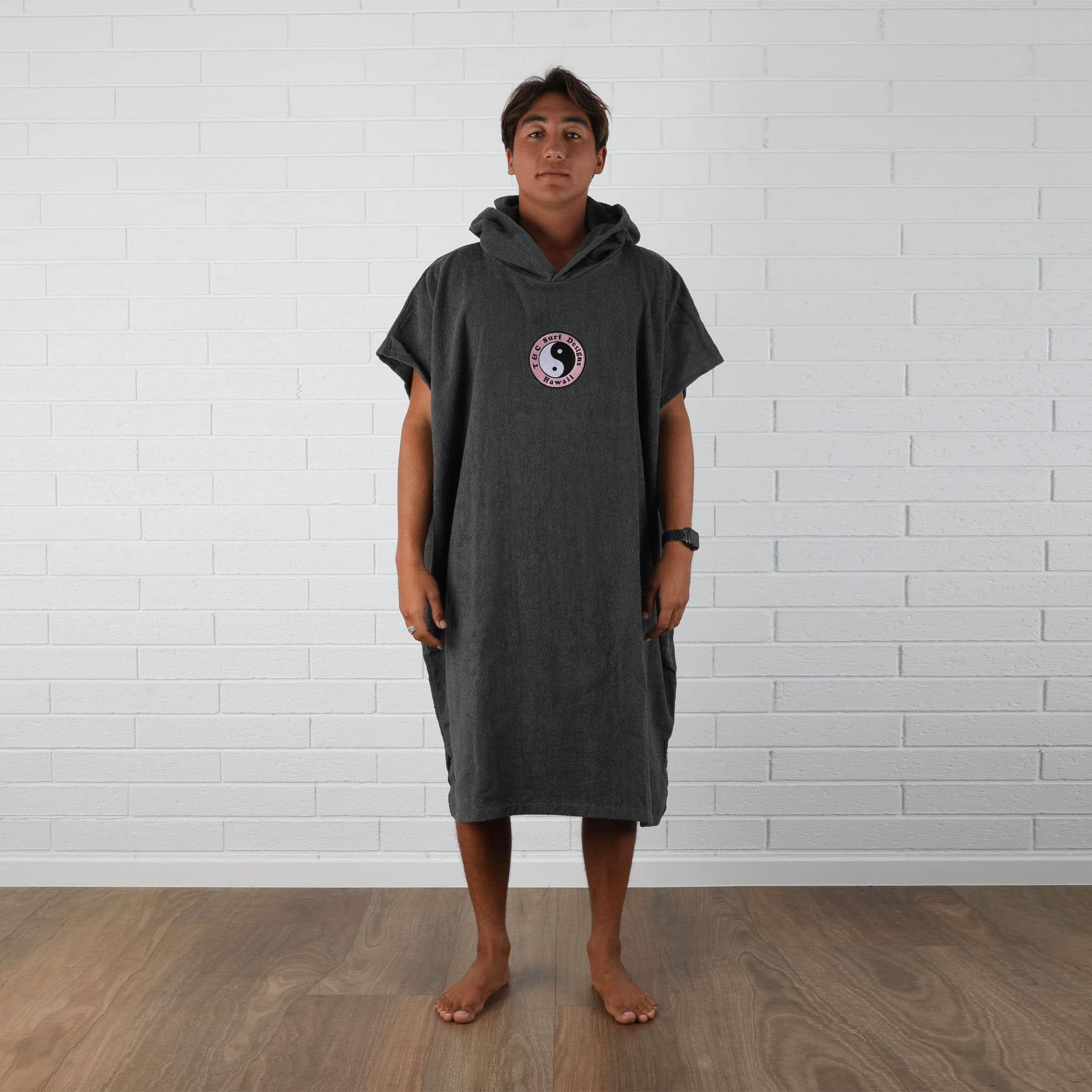 Boys OG CF Hooded Towel - Gun Metal - S/M 1