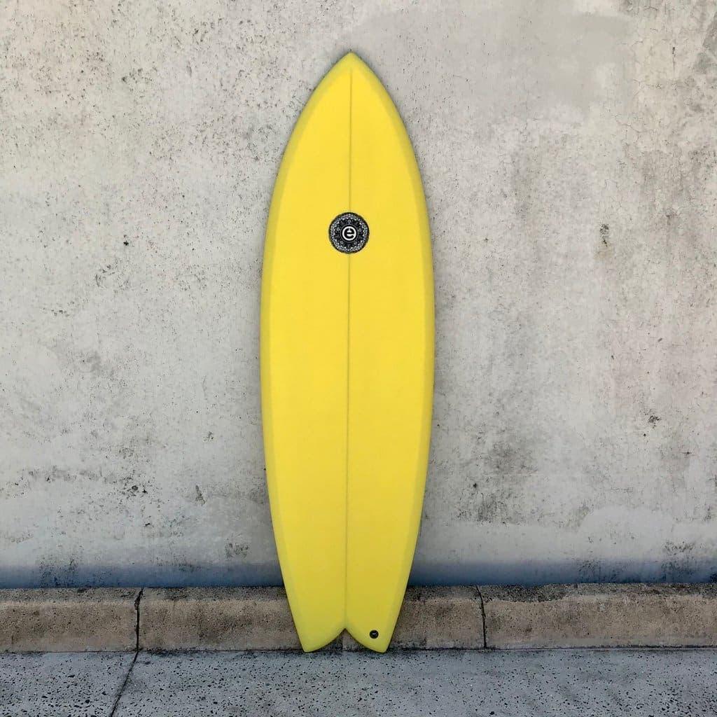 Twin Fish - Mustard (Elemnt) - 5' 10" x 21 " x 2 5/8" x 33.7L - Futures 6