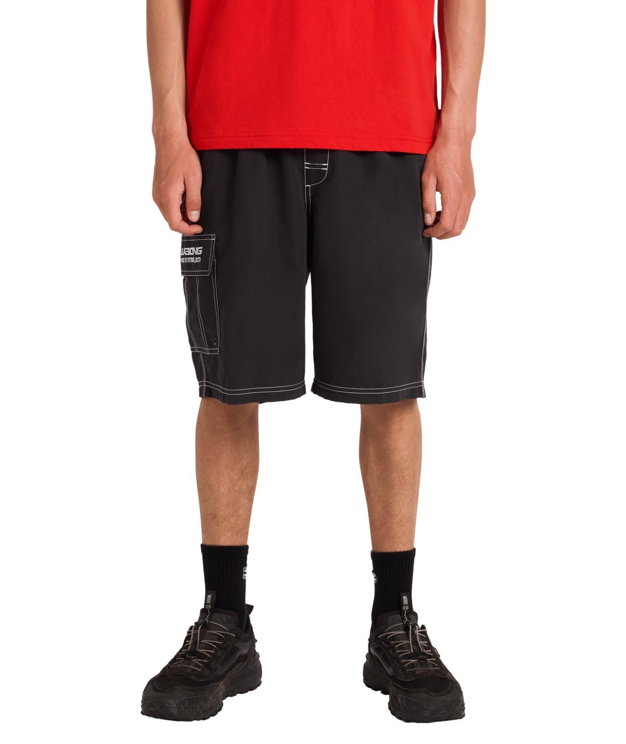 Mens Throw On 22" Boardshort - Black