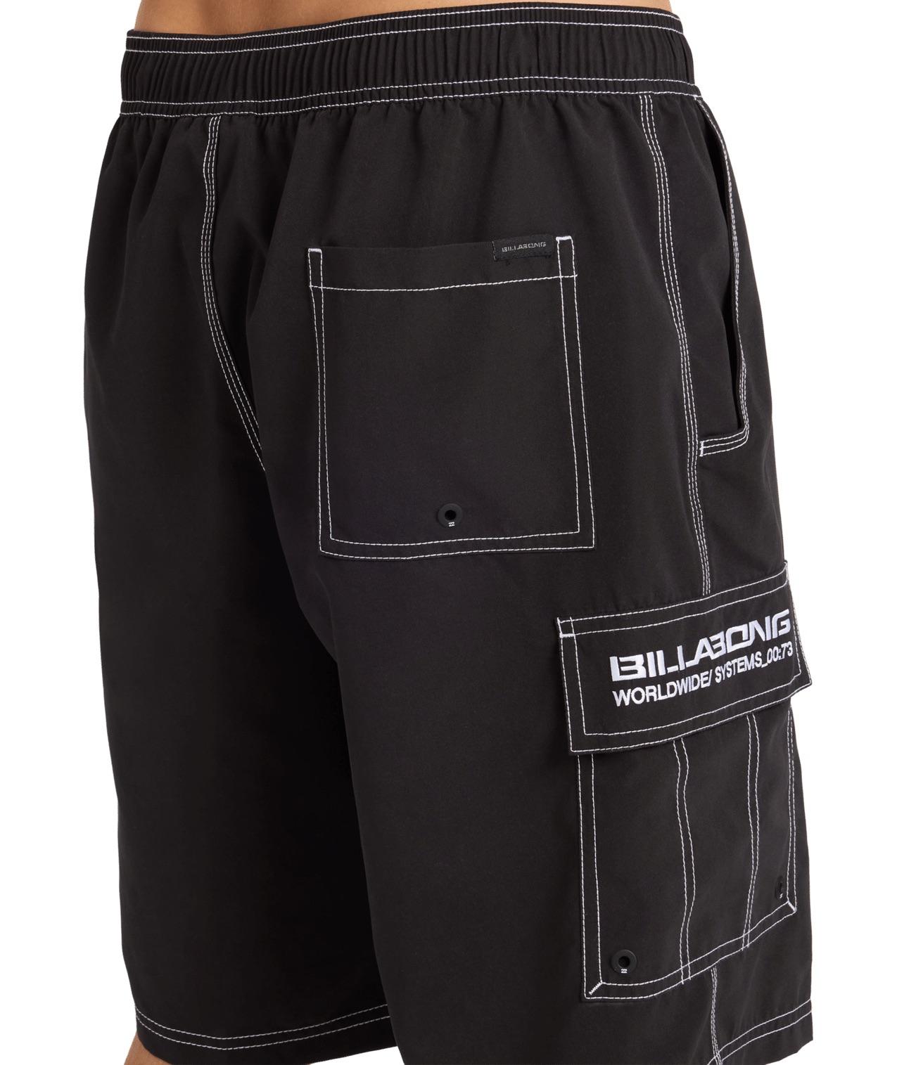 Mens Throw On 22" Boardshort - Black