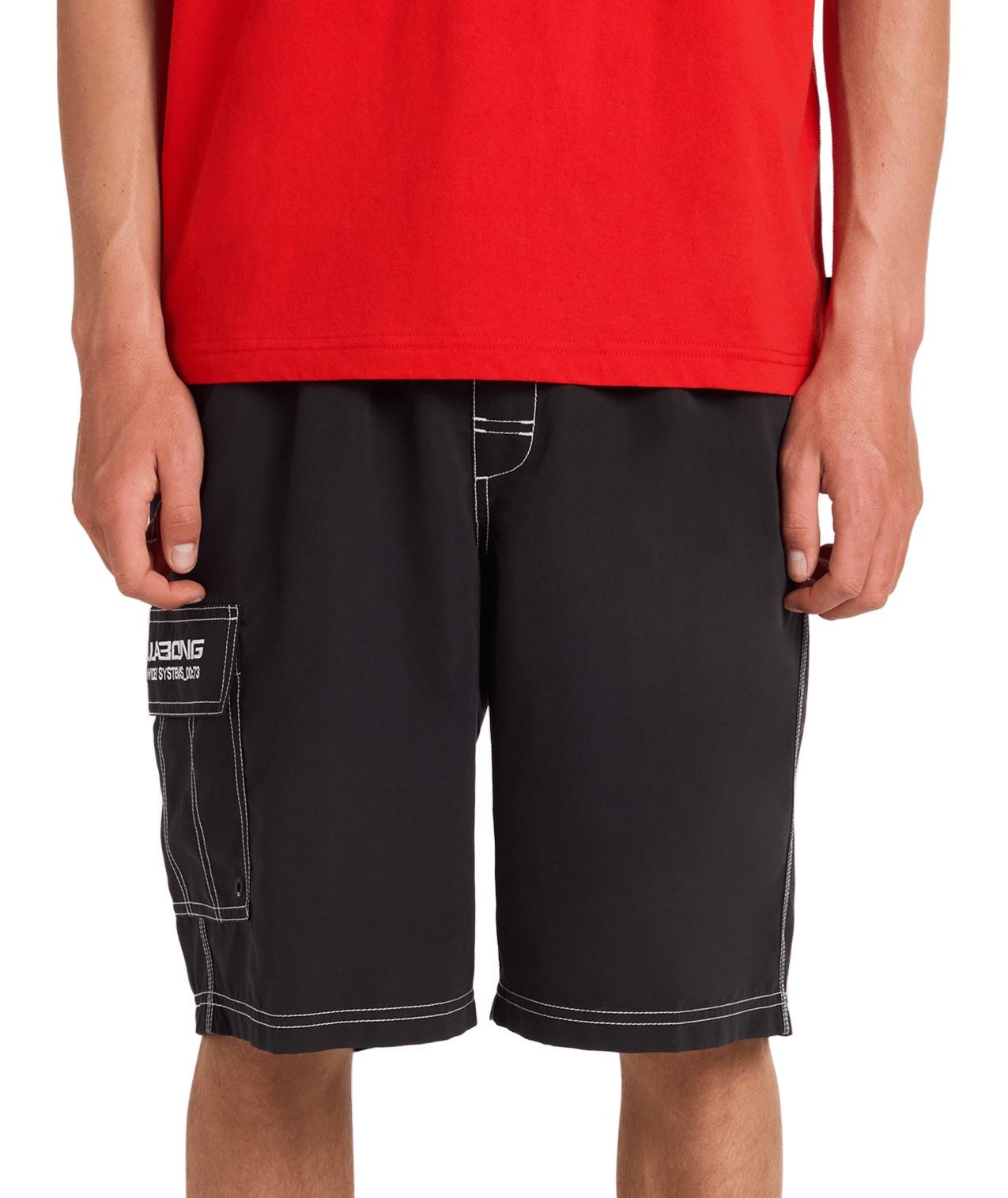 Mens Throw On 22" Boardshort - Black