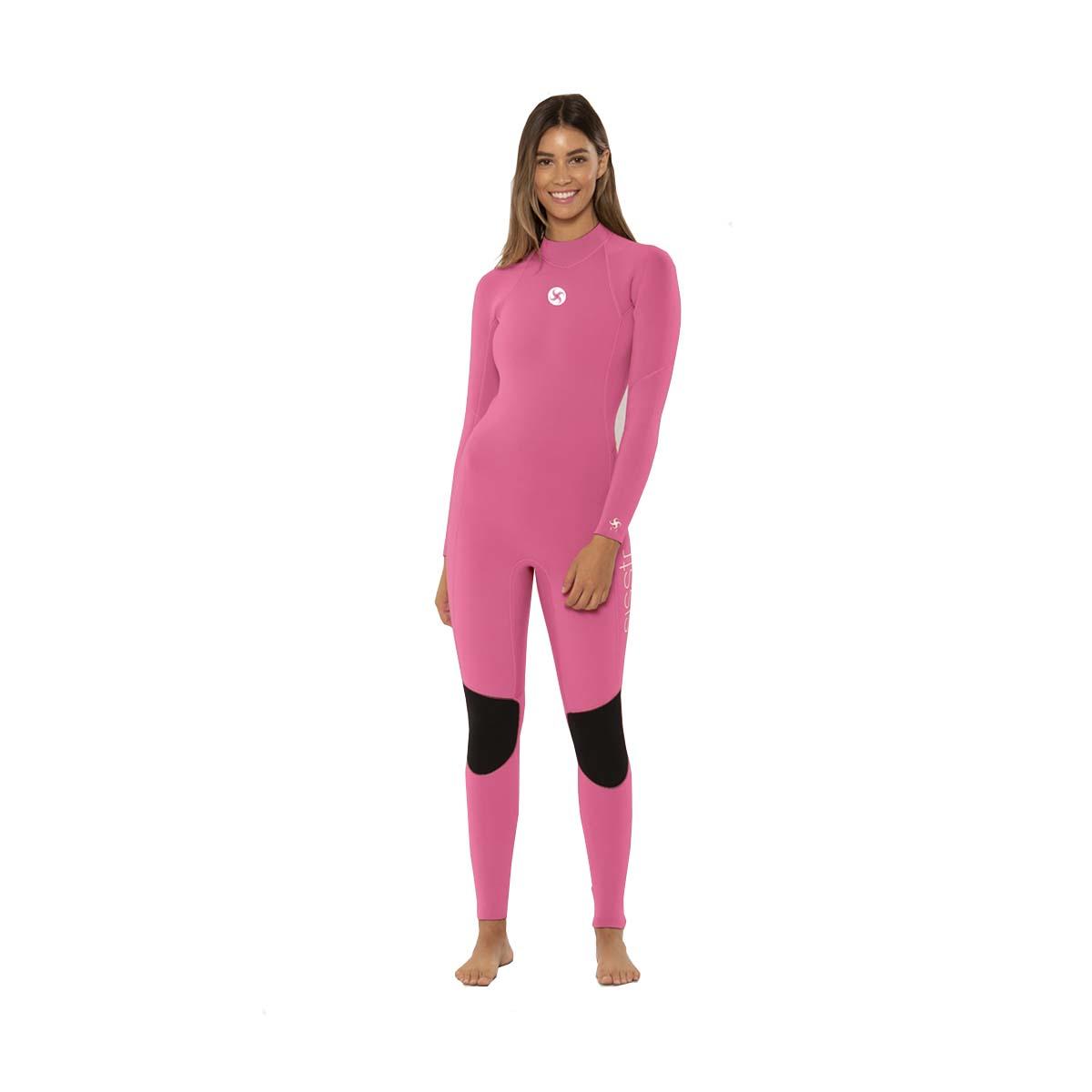 Sisstr 7 Seas 3/2 Back Zip Steamer Wetsuit Magenta - front