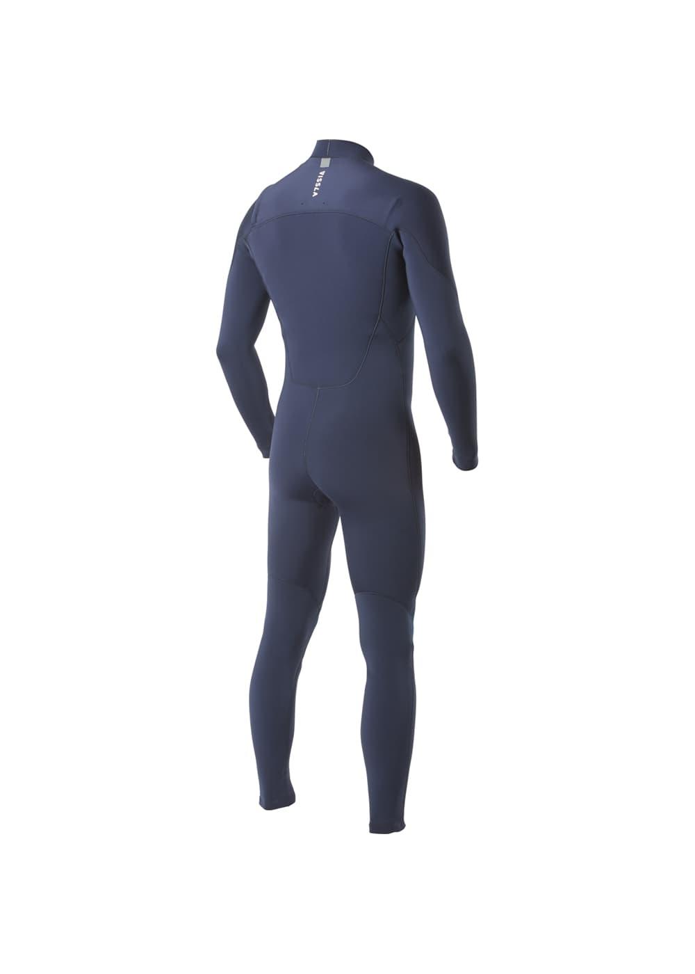 Vissla 7 Seas 3/2 Chest Zip Full Steamer Men's Wetsuit - Navy - back