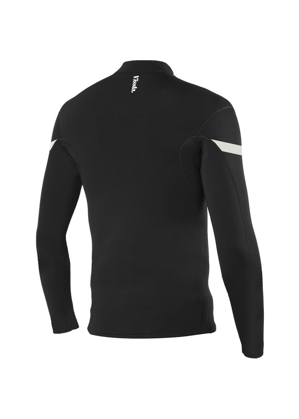 Vissla Raditude 2mm Front Zip Wetsuit Top Jacket - Black - back