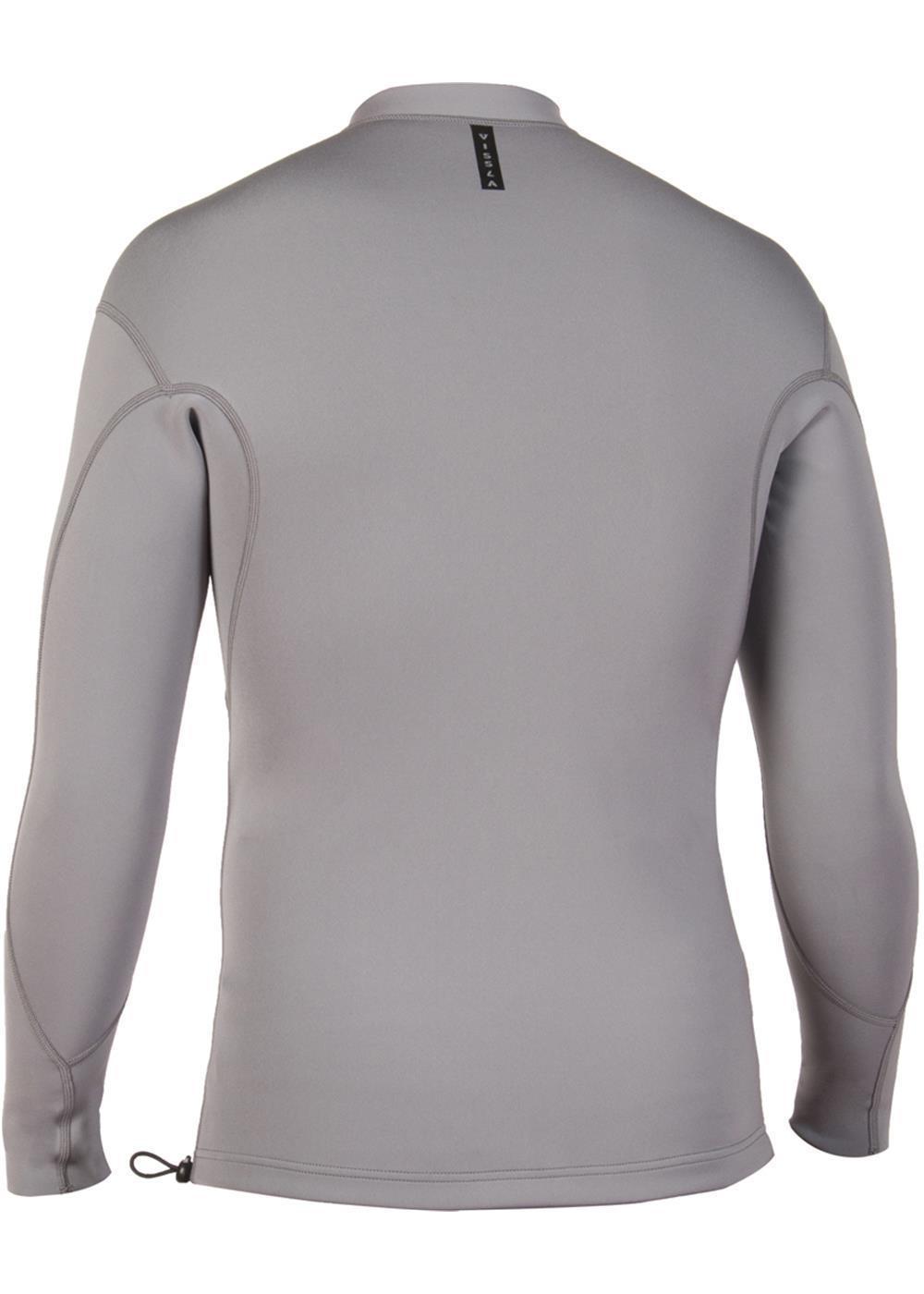 Vissla 1mm Performance Reversible Long Sleeve Wetsuit Top Jacket Grey - back