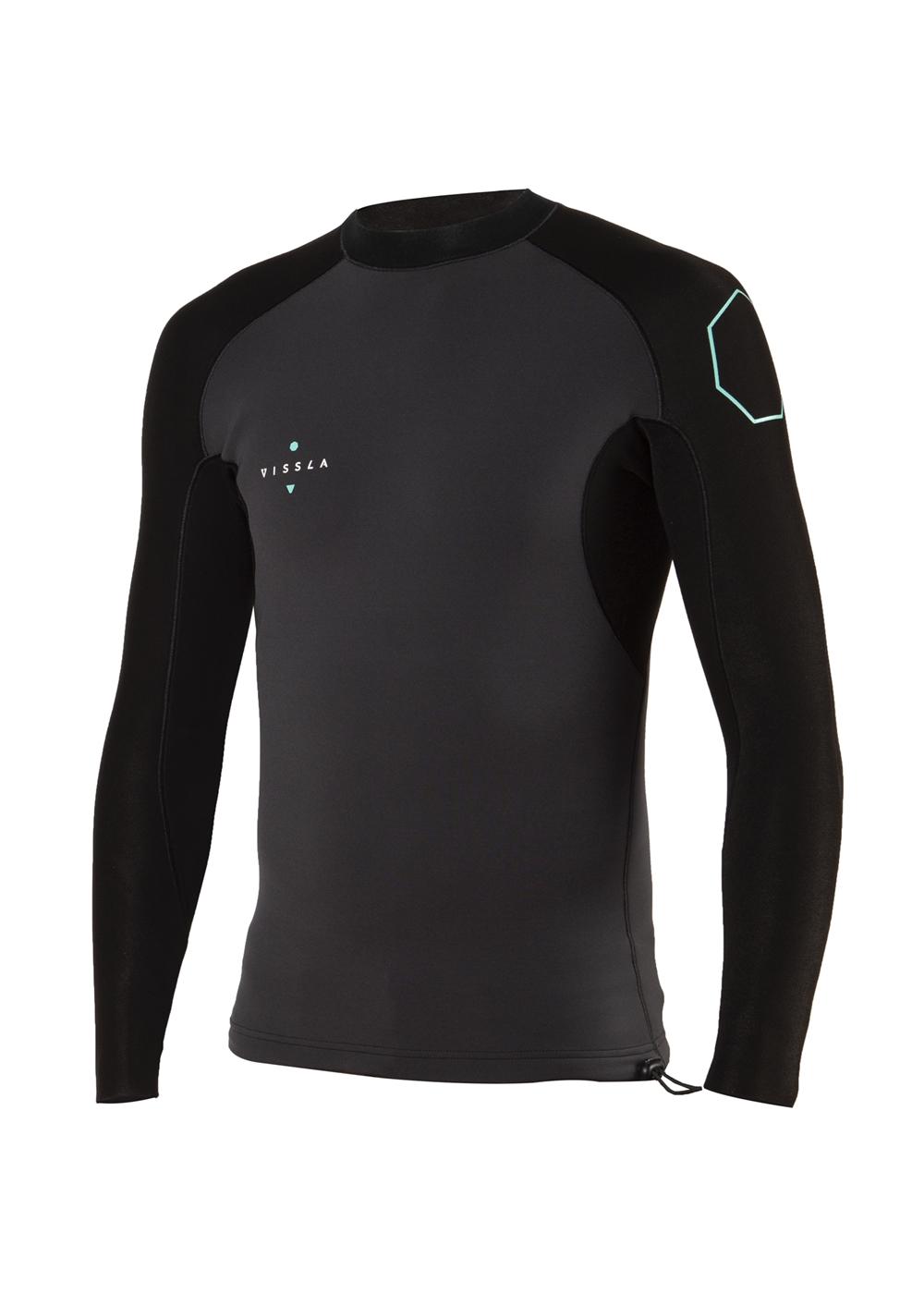 Vissla 1mm High Seas Long Sleeve Jacket Wetsuit Top mens - Phantom black