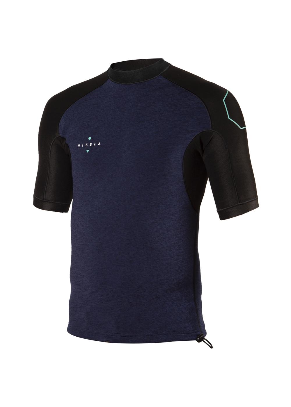 Vissla 1mm High Seas Short Sleeve Jacket Wetsuit Top mens - Naval Heather blue