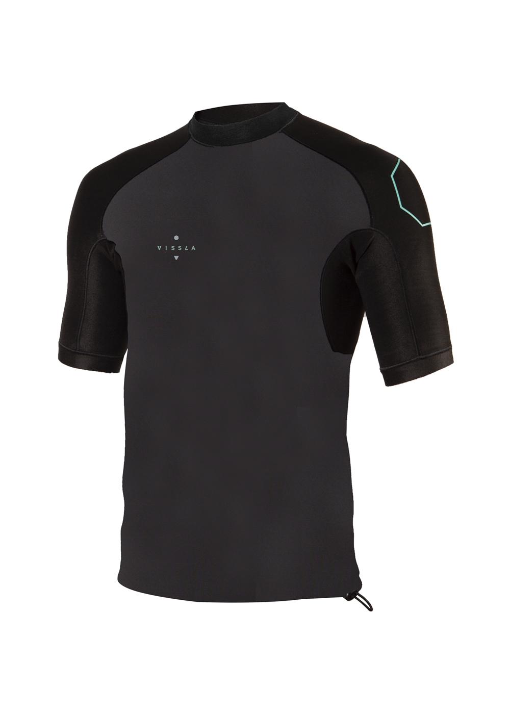 Vissla 1mm High Seas Short Sleeve Jacket Wetsuit Top mens - Phantom black