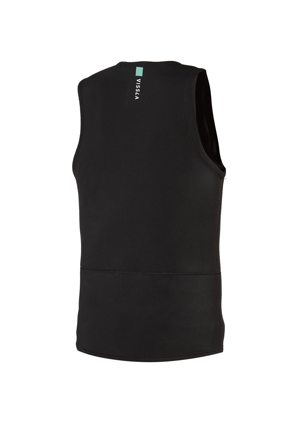 Vissla 7 Seas 2mm Front Zip Vest - Black back