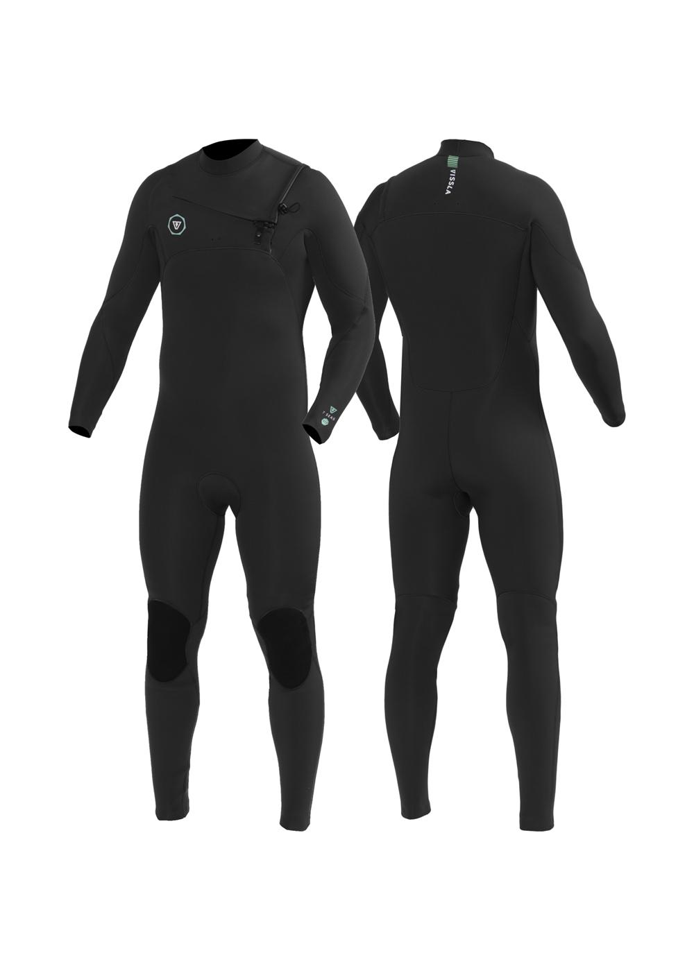 Vissla 7 Seas 3-2 Full Chest Zip - Black